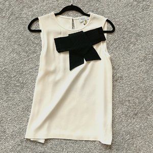 The Madison Avenue Collection X Kate Spade Tank Top | Crepe Bow White Silk